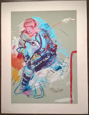 Jan van Diemen - IJshockeyer - gesigneerde zeefdruk kopen? Bied vanaf 59!