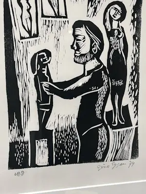 Gene Eggen - 4 houtsnedes uit 1974 kopen? Bied vanaf 99!