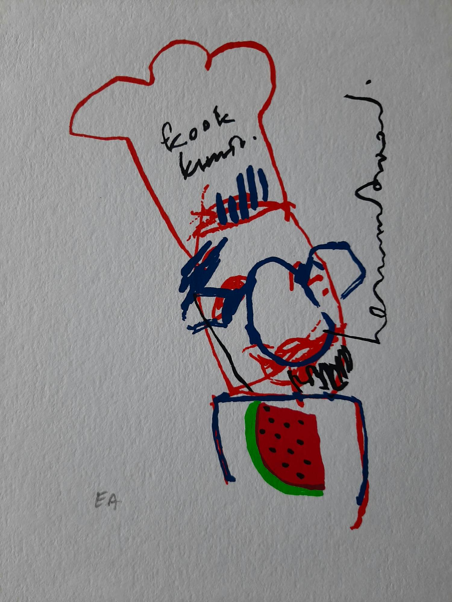 Herman Brood - Zeefdruk, Kook kunst kopen? Bied vanaf 60!