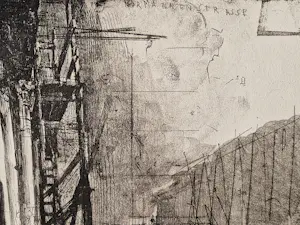 Wolfgang Schmitz - Schöne kupferstich radierung "Normannenstrasse Berlin" limit. auflage (100) kopen? Bied vanaf 35!