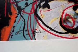 Herman Brood - ingelijste zeefdruk: de drummer - 1990 kopen? Bied vanaf 299!