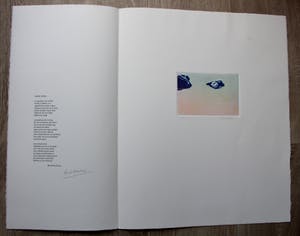 Nono Reinhold - 5 kleuren ets -1983 + gesigneerd gedicht Bert Schierbeek kopen? Bied vanaf 50!