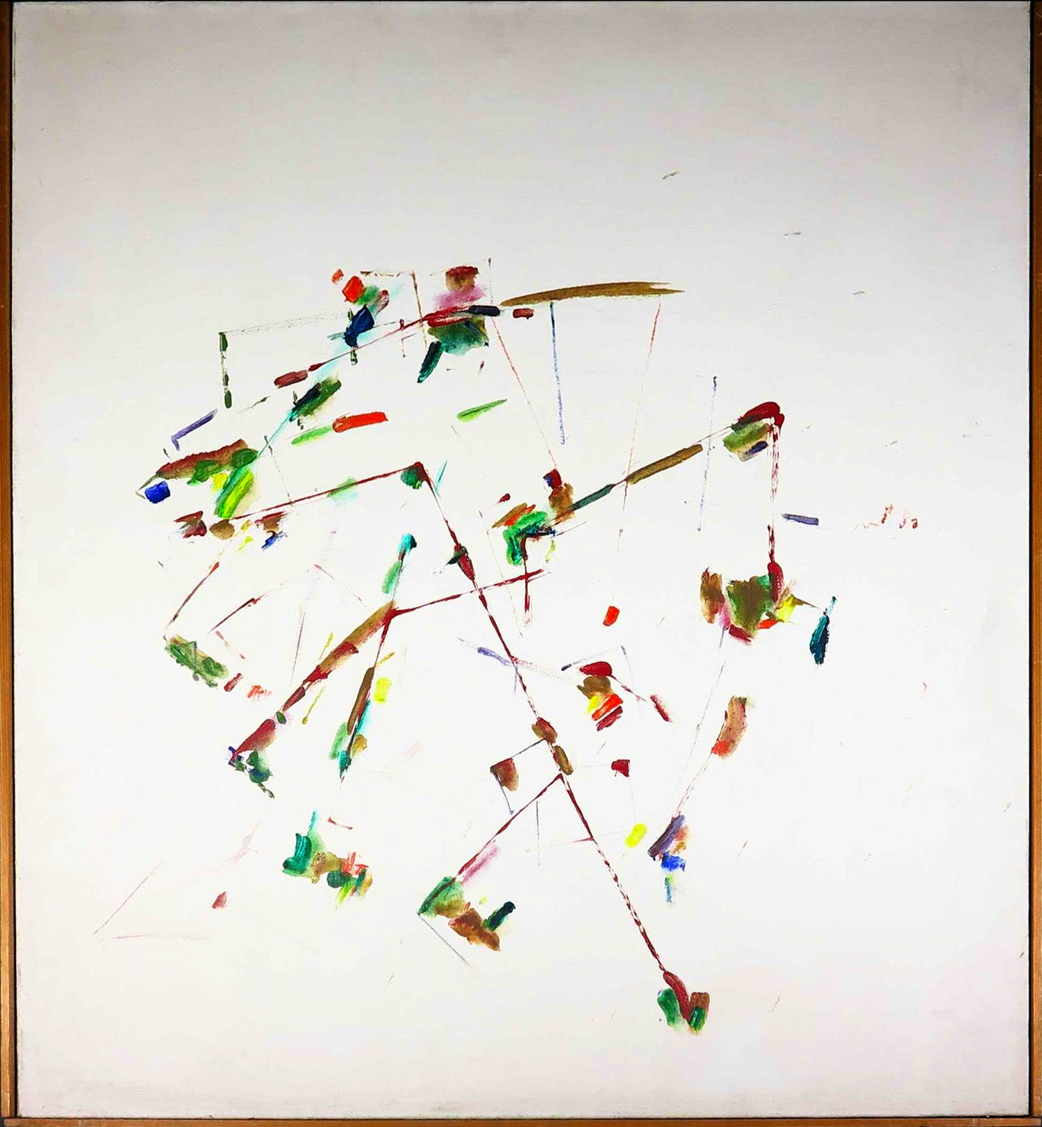 Mark Polee - Acryl op doek, In groen - Ingelijst verkocht voor € 1!