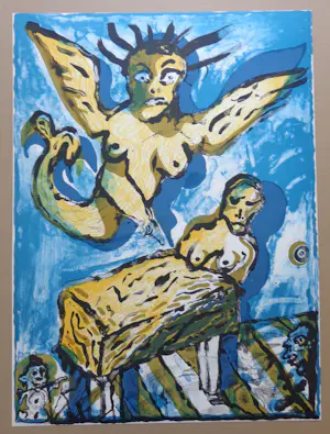 Lucebert - NAAKTE FIGUREN / KLEURLITHO / 76x56cm / SIG kopen? Bied vanaf 145!