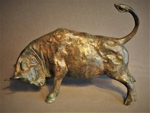 Pierre Chenet - Bronze Charging Bull (Taureau chargeants) signed P. Chenet- 20th century kopen? Bied vanaf 500!