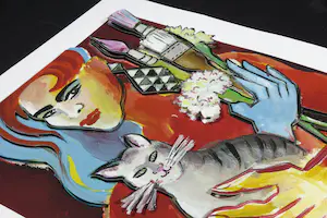 Elvira Bach - Giclée (3D!), Alles was mir ist kopen? Bied vanaf 450!