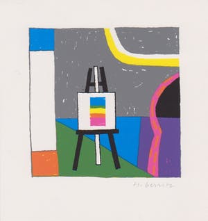 Harrie Gerritz - Handgesigneerde zeefdruk: Schildersezel kopen? Bied vanaf 19!