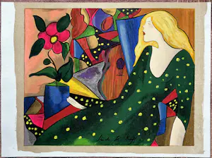 Linda Le Kinff - **handsignierte Originalgraphik auf Leinwand** kopen? Bied vanaf 250!