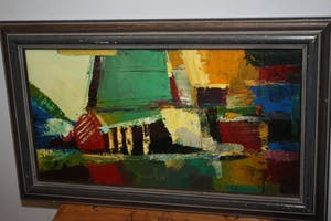 Niet of onleesbaar gesigneerd - abstract 1962 onleesbaar kopen? Bied vanaf 1!
