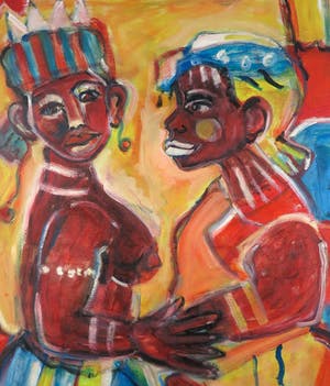 Christine Spierings - Olieverf op doek, Visit (Groot) kopen? Bied vanaf 80!