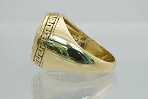 48 - Fraai bewerkte en massief 18 karaats geel gouden ring - Versace model kopen? Bied vanaf 700!