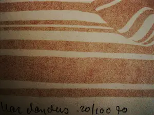 Har Sanders - Grote & Karakteristieke zeefdruk 'Ingedut kussen' - 1970 - potloodgesigneerd kopen? Bied vanaf 50!