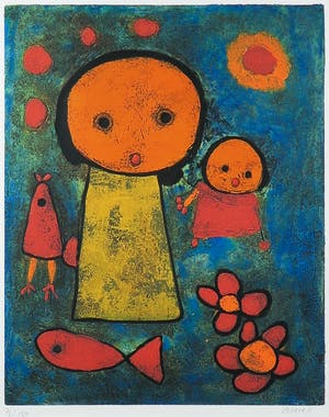 Giovanni Vetere - Zeefdruk, Zonder titel - Ingelijst (Groot) kopen? Bied vanaf 60!