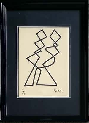 Siep van den Berg - Abstracte Tango - inkt op papier verkocht voor € 135!