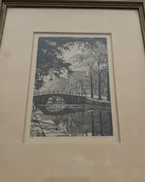 Maarten Langbroek - Antieke ets, Reguliersgracht Amsterdam kopen? Bied vanaf 25!