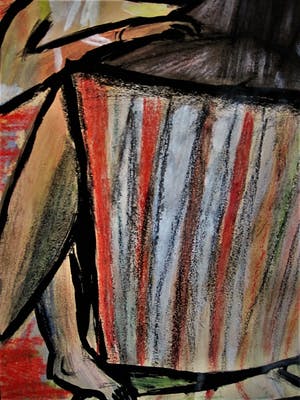 Niet of onleesbaar gesigneerd - Vooroorlogs Kubistische Aquarel "Moeder en Kind" gesigneerd kopen? Bied vanaf 10!