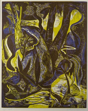 Jacques van Erven - Houtsnede, Bomen - Ingelijst kopen? Bied vanaf 1!