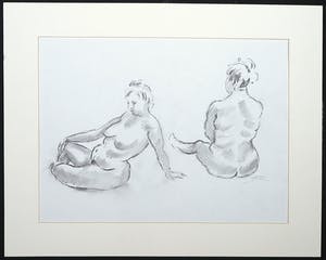 Jan Sluijters (jr.) - Krijttekening, Zittend naakt kopen? Bied vanaf 1!