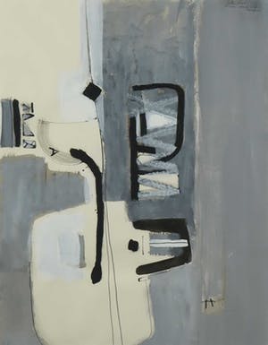 Peter Rolf - Gouache en pen op papier, Als een slang in de morgen - Ingelijst kopen? Bied vanaf 1!