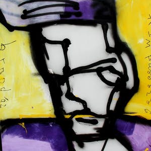 Herman Brood - acryl op doek: gezegend wrak - 1992 +HB-M certificaat kopen? Bied vanaf 3900!