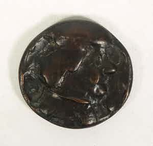 Piet Esser - Bronzen penning, De oude Rembrandt verkocht voor € 50!