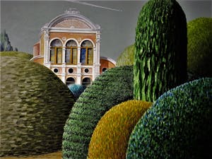 Erna van Mondfrans - Fraai verstild realistisch olieverf "Michele Venetie Landschap" gesigneerd kopen? Bied vanaf 10!