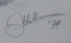 Joop Moesman - Litho: op wacht - 1979 kopen? Bied vanaf 195!