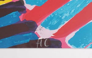 Karel Appel - 'Face in colorful rain' - Ingelijst kopen? Bied vanaf 625!