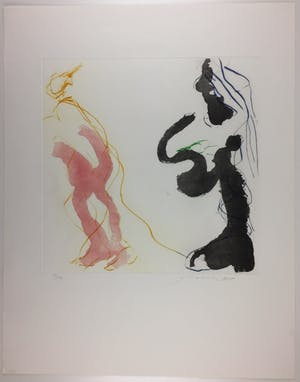 Ger Lataster - Kleurenets - 'Twee figuren' - 1988 (Oplage slechts 20 stuks!) kopen? Bied vanaf 149!