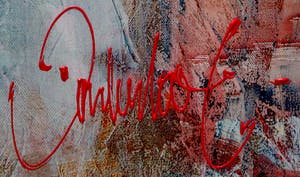 Peter Donkersloot - Peter Donkersloot Acryl en olieverf over print op linnen - Elvis Presley (groot! kopen? Bied vanaf 395!