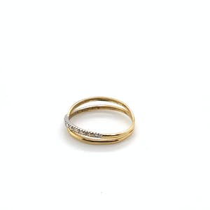18kt gouden diamanten ring, maat 53/17, 1,43 gr kopen? Bied vanaf 80!