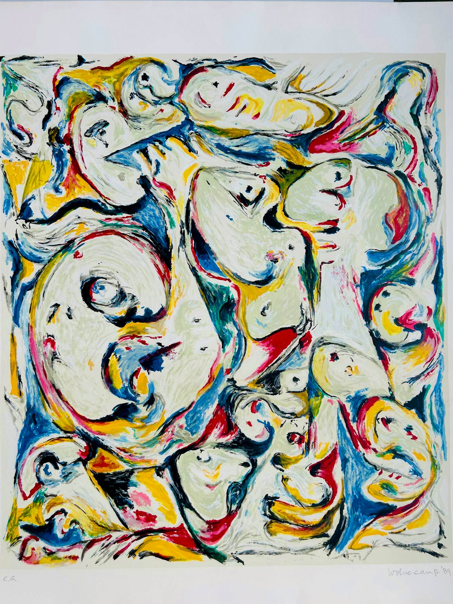 Theo Wolvecamp - Staande compositie 1989 (groot) verkocht voor € 395!