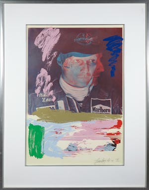 Frank Gude - Zeefdruk, Niki Lauda - Ingelijst kopen? Bied vanaf 1!