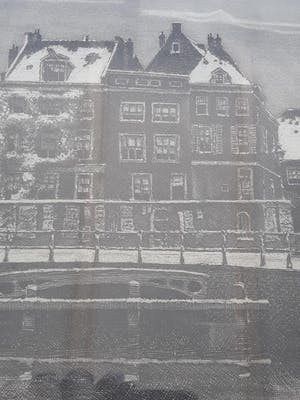 Tinus de Jongh - Stadsgezicht in de sneeuw (Amsterdam) kopen? Bied vanaf 40!