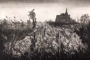 Simon Koene - Landschap met afgemaaide zuring (najaar) verkocht voor € 35!