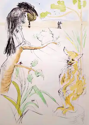 Salvador Dali - Le corbeau et le renard verkocht voor € 380!