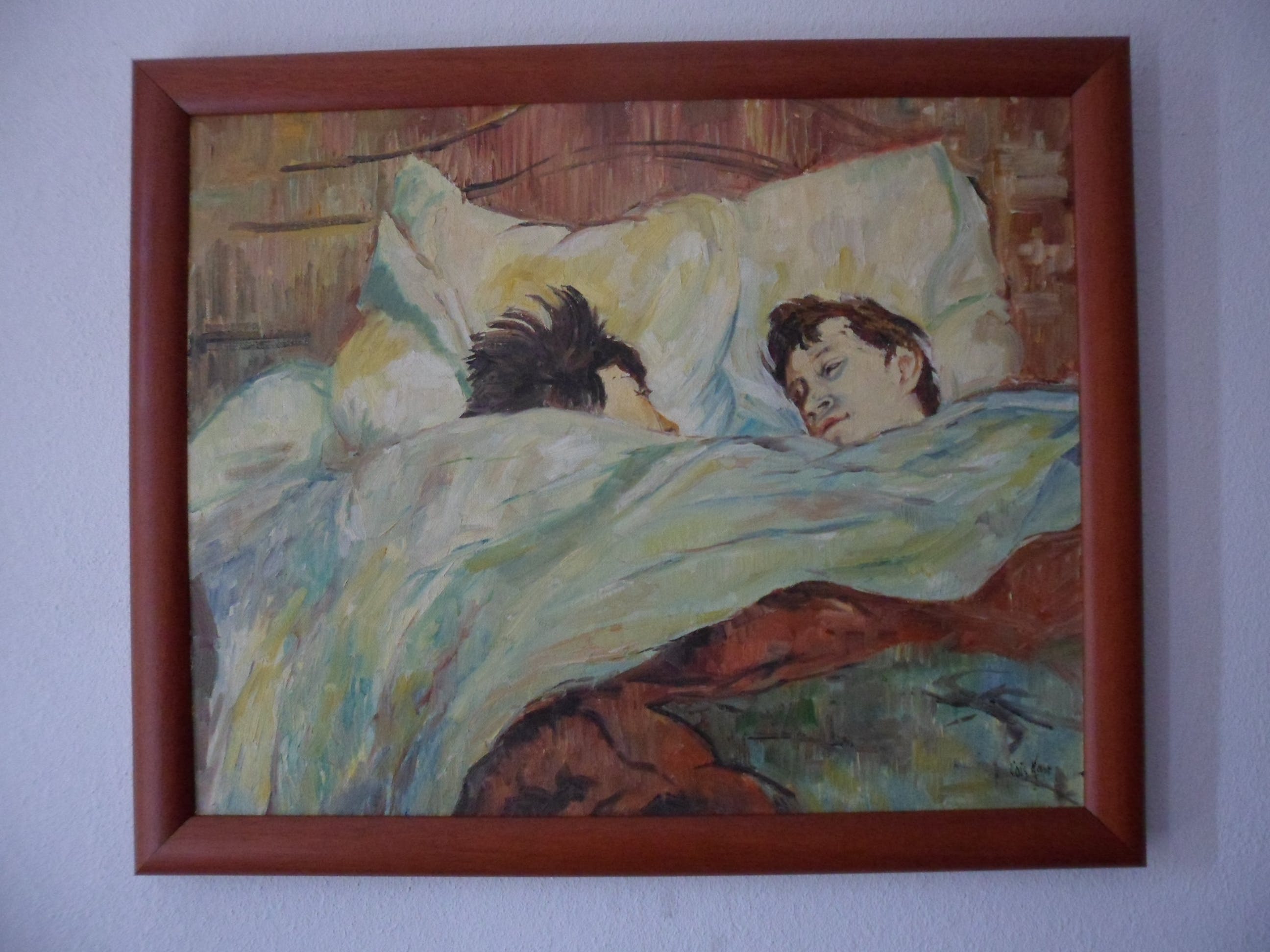 Niet of onleesbaar gesigneerd - Olieverf op doek, Titel The Bed kopen? Bied vanaf 1!