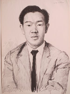 Aat Veldhoen - Portret Aziatische man - Rotaprint kopen? Bied vanaf 45!