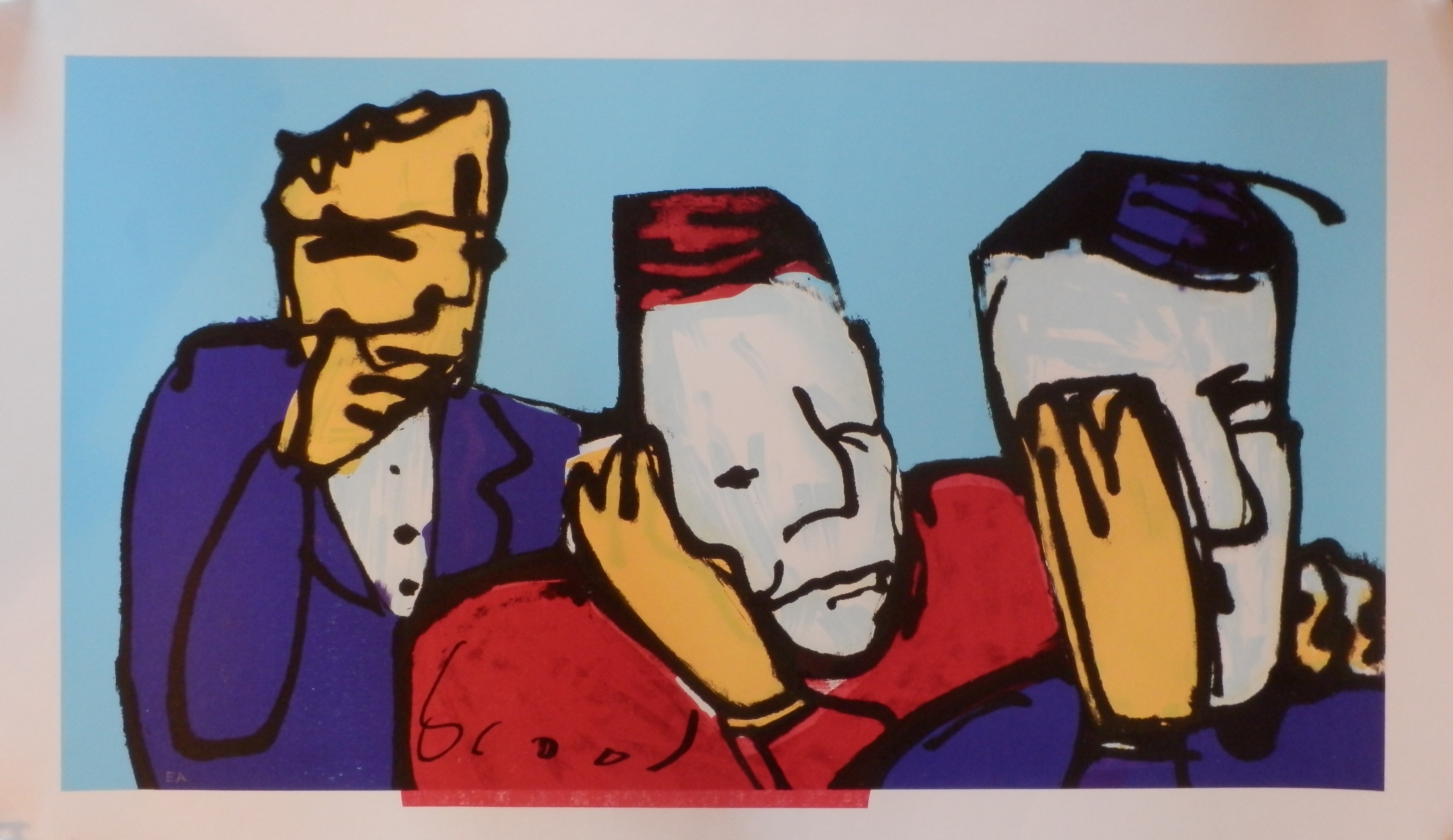 Herman Brood - Proefzeefdruk HOREN ZIEN EN ZWIJGEN Handgesigneerd. kopen? Bied vanaf 1!
