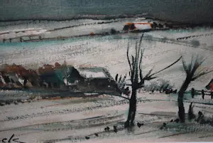 Jacques Mels - Limburgs winterlandschap kopen? Bied vanaf 85!