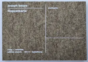 Joseph Beuys - Filzpostkarte – Filz mit Siebdruck – Multiple kopen? Bied vanaf 25!