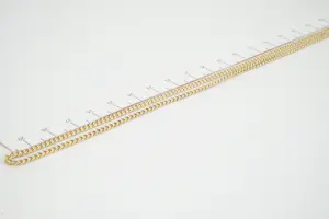 01 - Sierlijk en massief 14 Krt geel-gouden "geslepen" gourmette collier kopen? Bied vanaf 390!