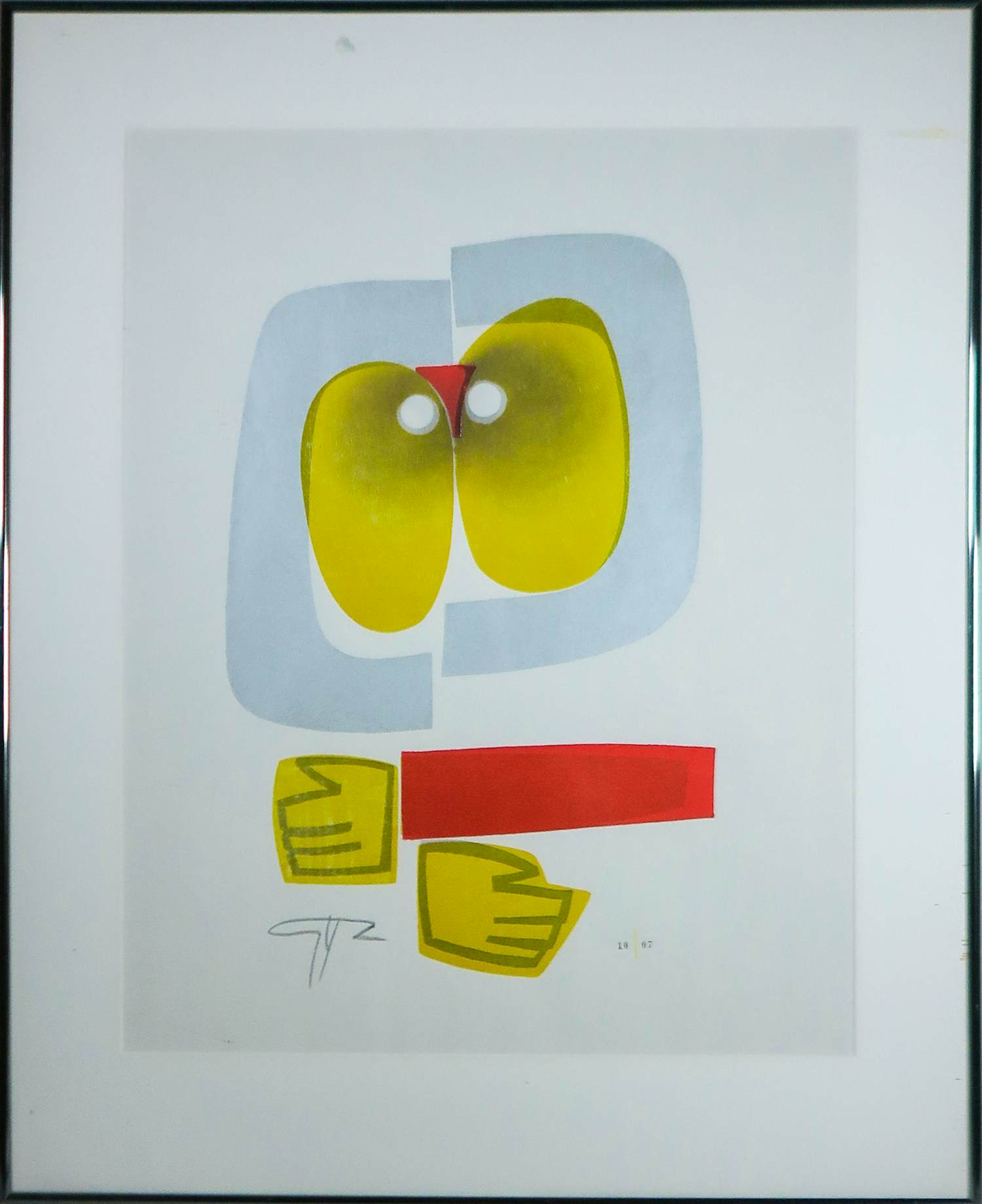 Adrian de Gijzel - Houtsnede op papier, Zonder titel - Ingelijst kopen? Bied vanaf 80!