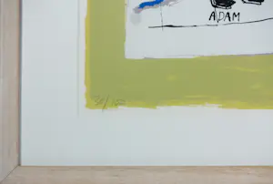 Joke Konijn - Zeefdruk op papier, Creaturen - Ingelijst kopen? Bied vanaf 60!