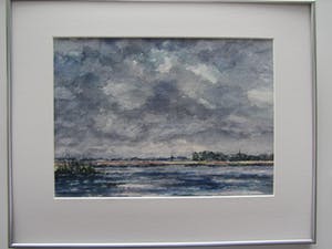 Jan Bom - Aquarel - Landschap kopen? Bied vanaf 45!