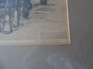 Waalko Jans Dingemans (sr.) - Ets, Paarden op de kade in Groningen kopen? Bied vanaf 40!