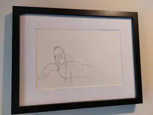 Matt Groening - originele productietekening The Simpsons, Homer, ingelijst + Certificaat kopen? Bied vanaf 90!