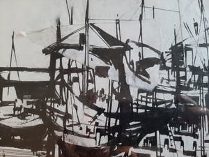 Frans Hollaardt - havengezicht met vissers kopen? Bied vanaf 35!