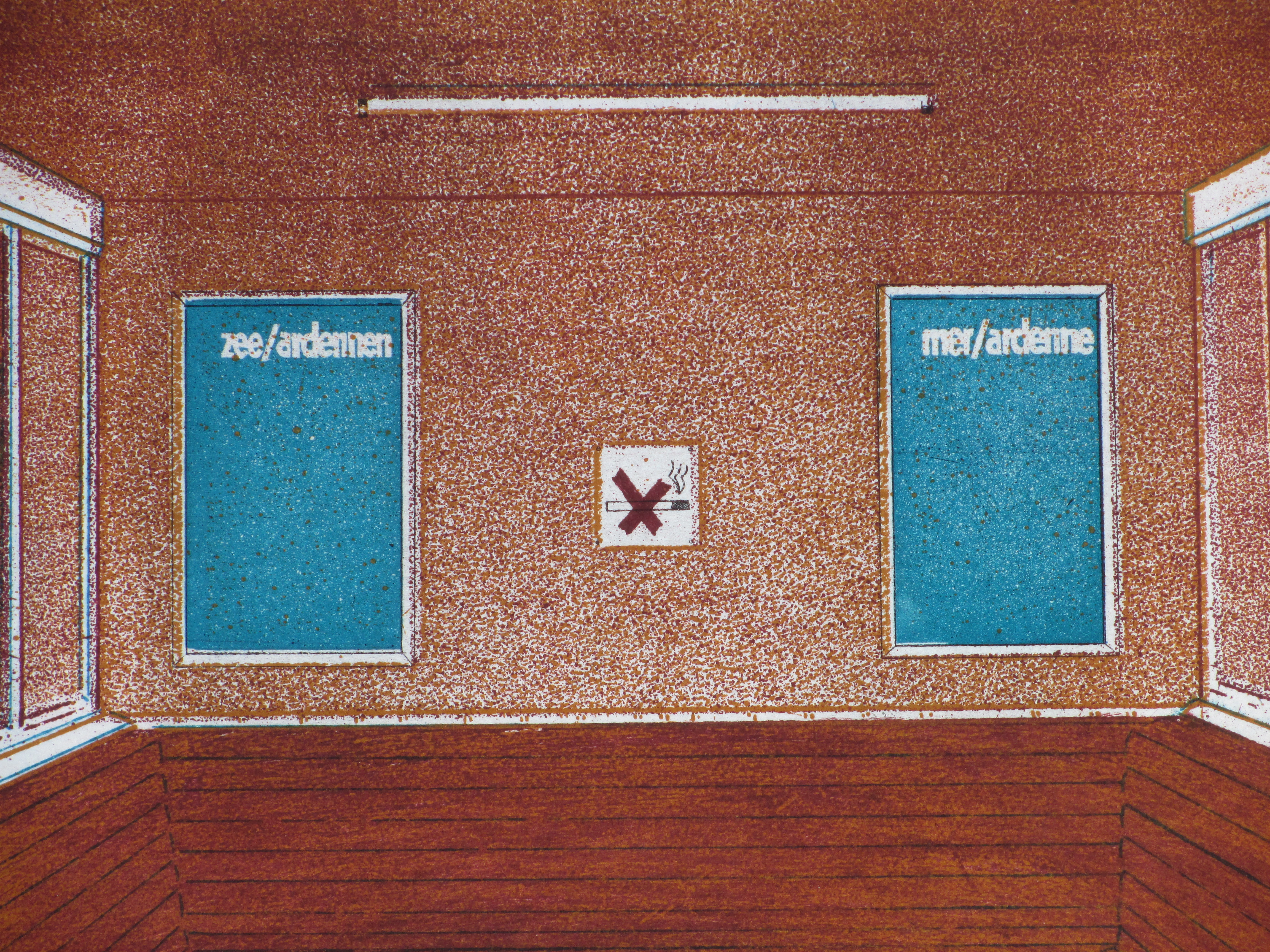 Peter Bes - Wachtruimte Zee / Ardennen - Kleurets kopen? Bied vanaf 50!