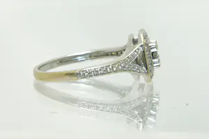 40 - 14 karaats witgouden Diamond Point ring met 0.26 crt briljant kopen? Bied vanaf 320!